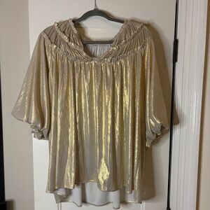 Gold shimmer Entro top